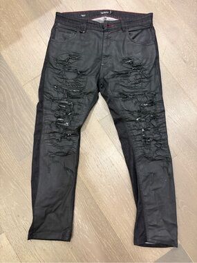 Philipp Plein Black Distressed Jeans